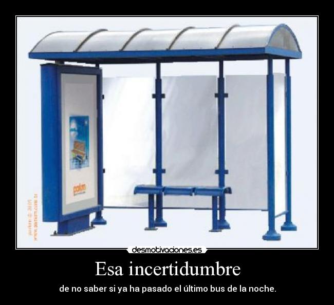 carteles parada bus desmotivaciones