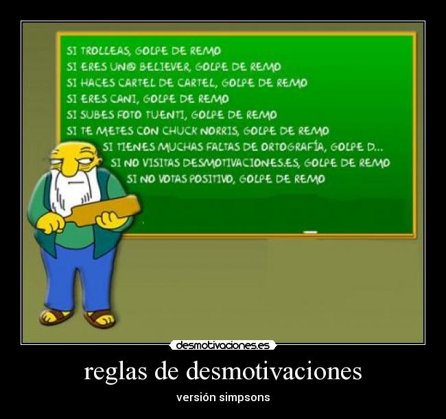 reglas de desmotivaciones -