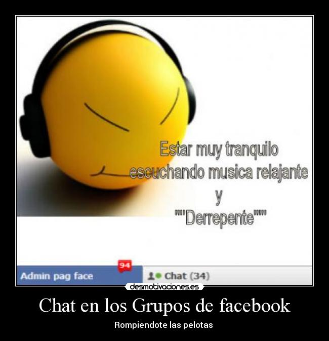 Chat en los Grupos de facebook - Rompiendote las pelotas