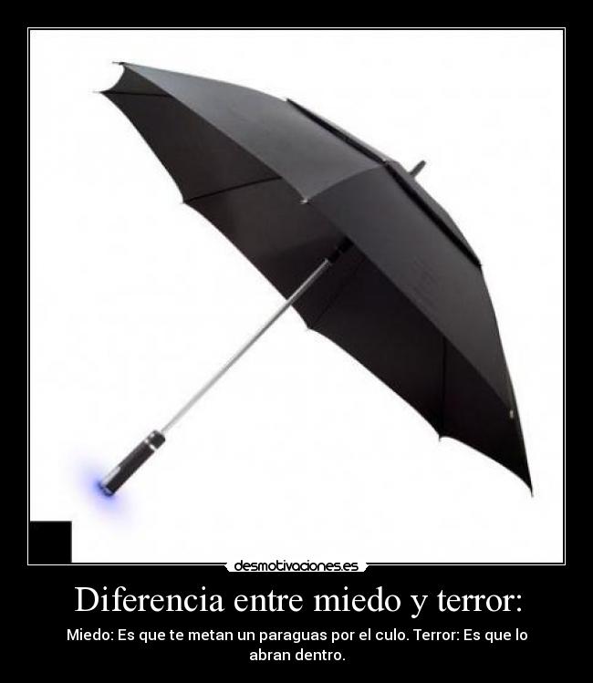 Diferencia entre miedo y terror: -