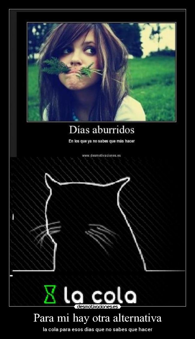 Para mi hay otra alternativa - la cola para esos dias que no sabes que hacer