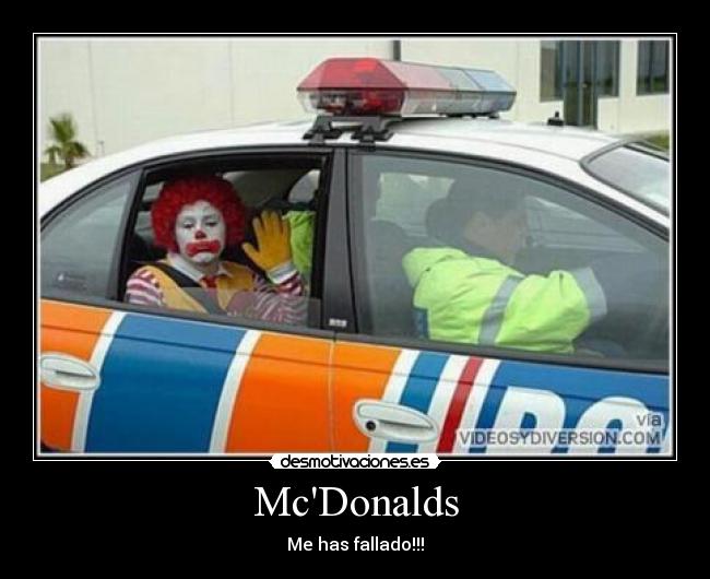 McDonalds - Me has fallado!!!