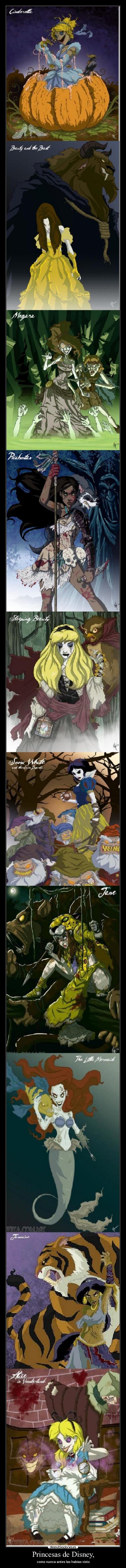 carteles princesas disney desmotivaciones