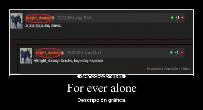 For ever alone -