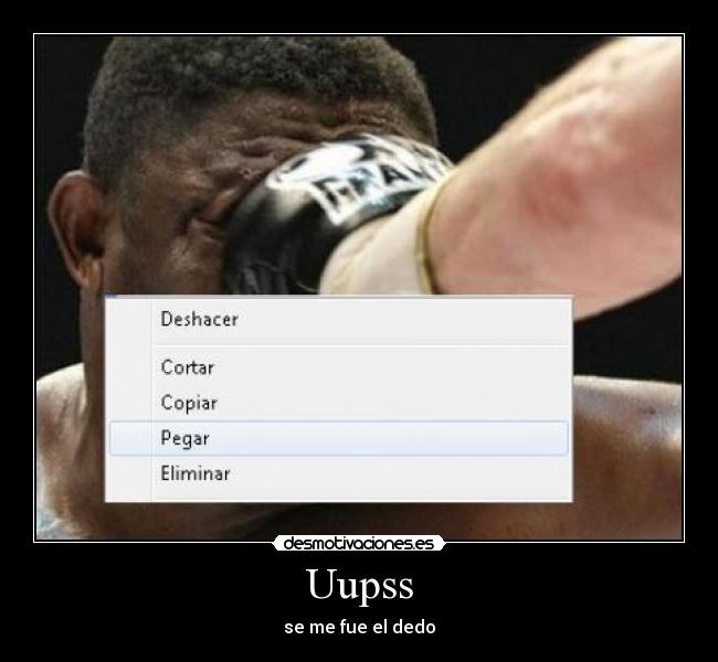 Uupss - se me fue el dedo