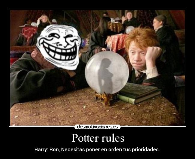 carteles potter rules desmotivaciones
