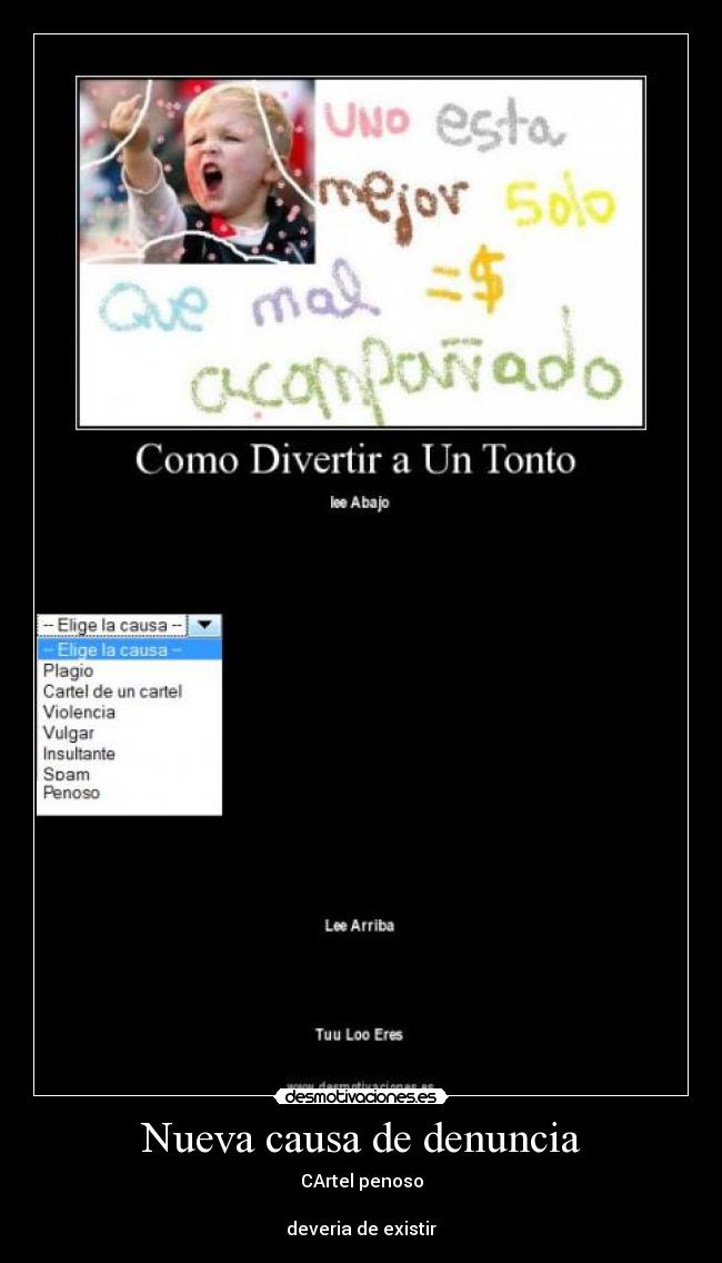 Nueva causa de denuncia -