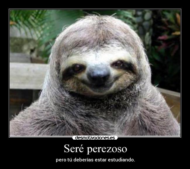 Seré perezoso - pero tú deberías estar estudiando.