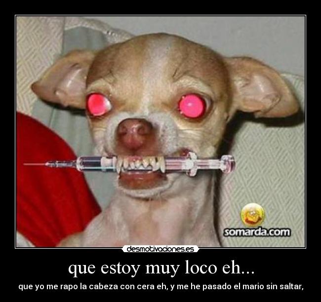 que estoy muy loco eh... -