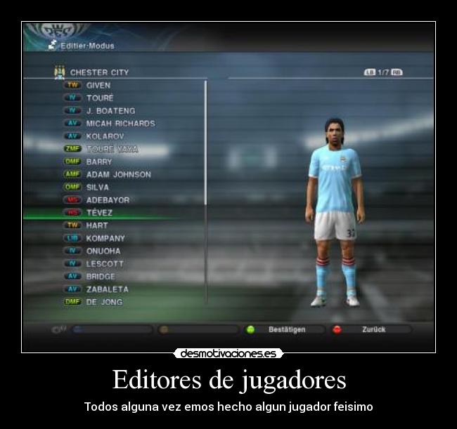 Editores de jugadores - 