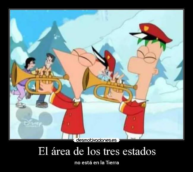El área de los tres estados - no está en la Tierra