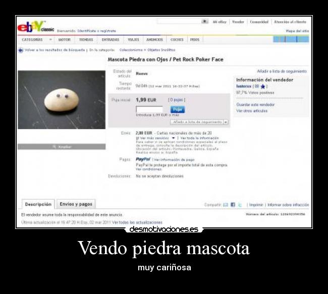 Vendo piedra mascota -