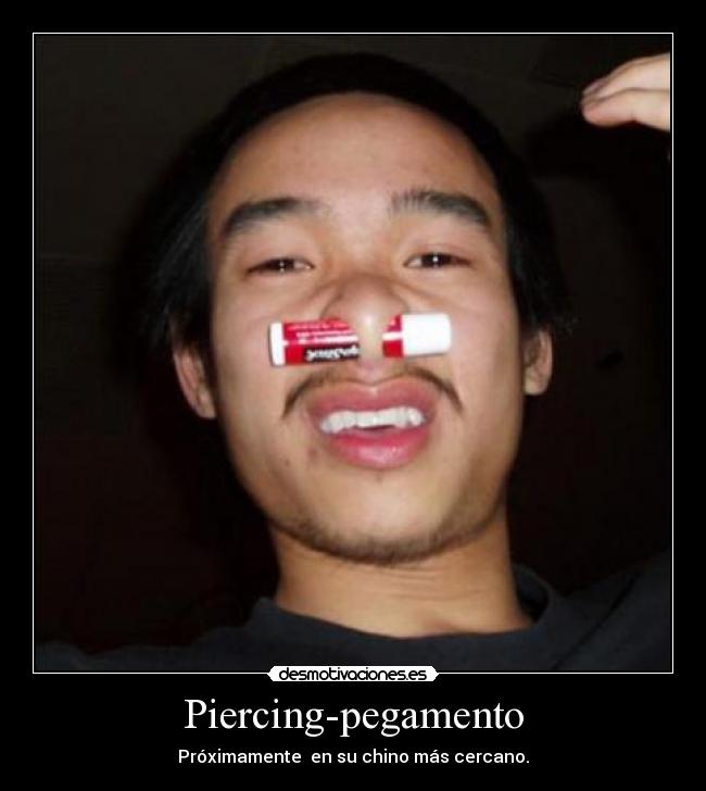 Piercing-pegamento -