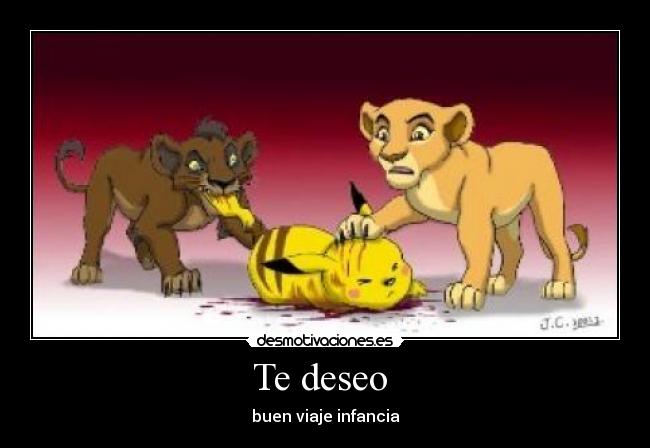 carteles deseo pikachu muerte infancia desmotivaciones