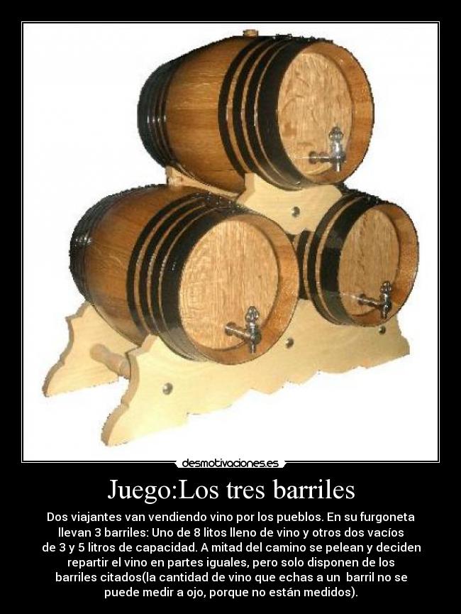 Juego:Los tres barriles -
