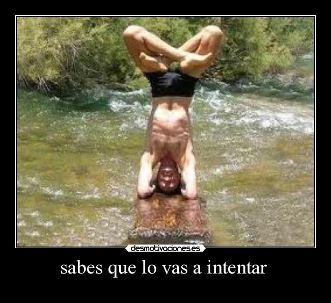 sabes que lo vas a intentar -
