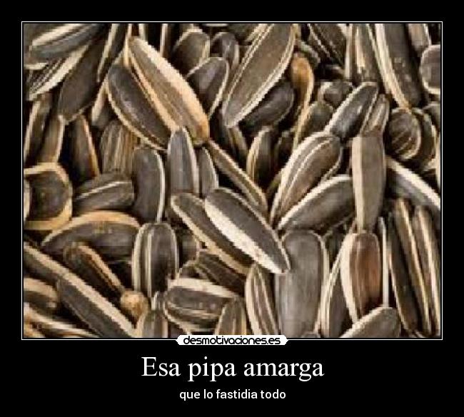 Esa pipa amarga -