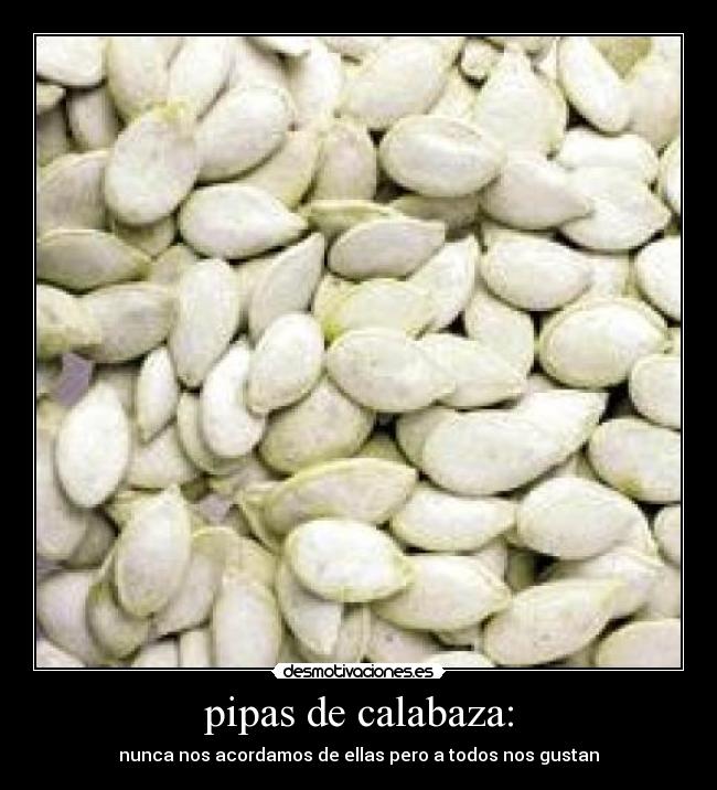 pipas de calabaza: -