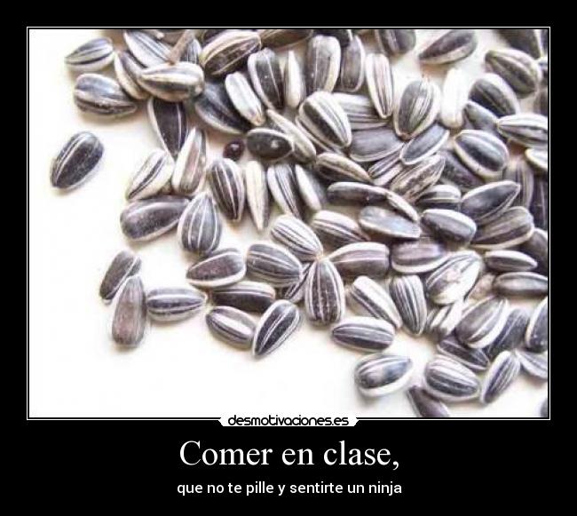 Comer en clase, - 