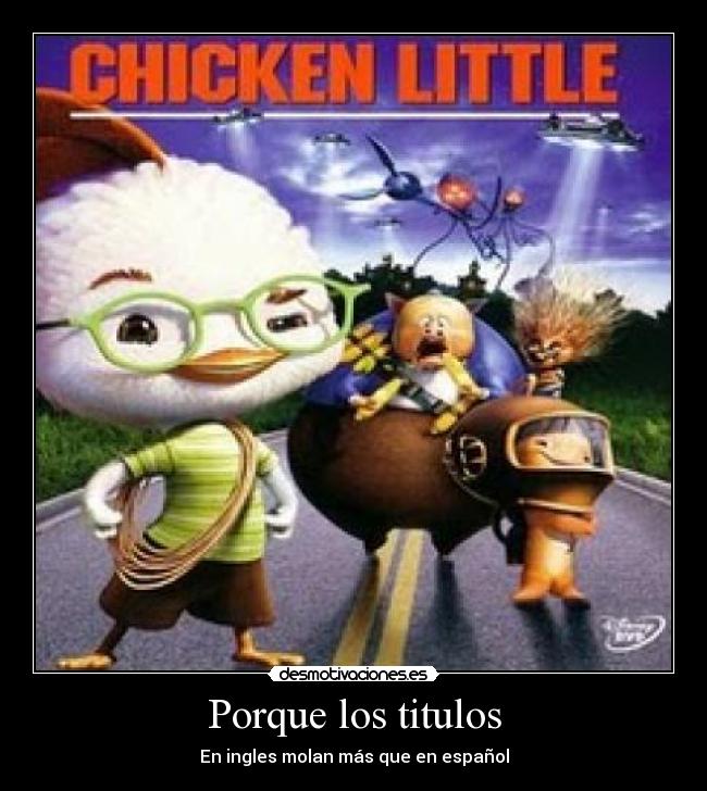 Porque los titulos - 