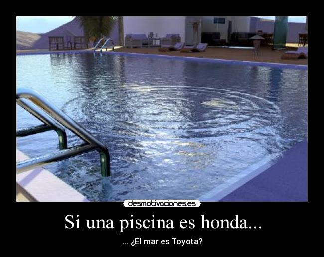 Si una piscina es honda... -