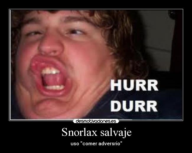 Snorlax salvaje - uso comer adversrio