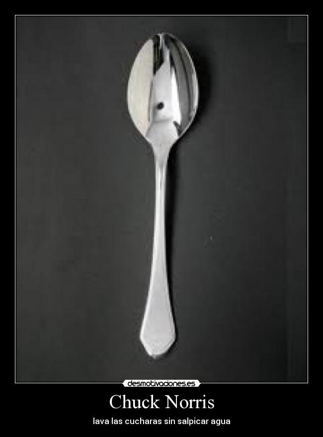 Chuck Norris - lava las cucharas sin salpicar agua