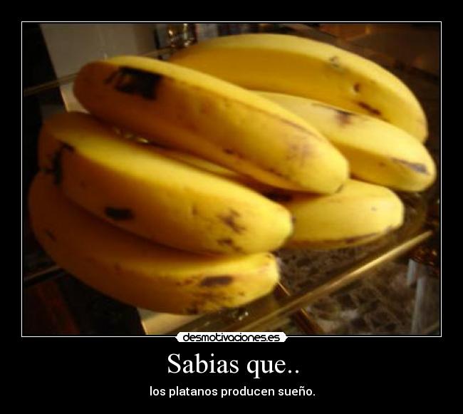 Sabias que.. - los platanos producen sueño.