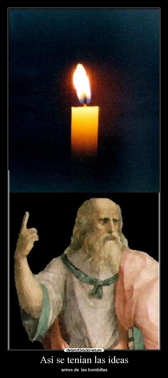 carteles ideas ideas bombilla platon desmotivaciones