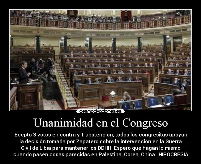 Unanimidad en el Congreso - 