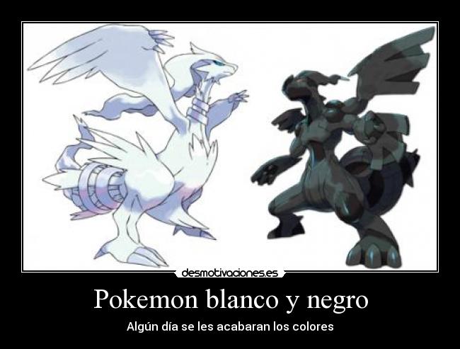 Pokemon blanco y negro -