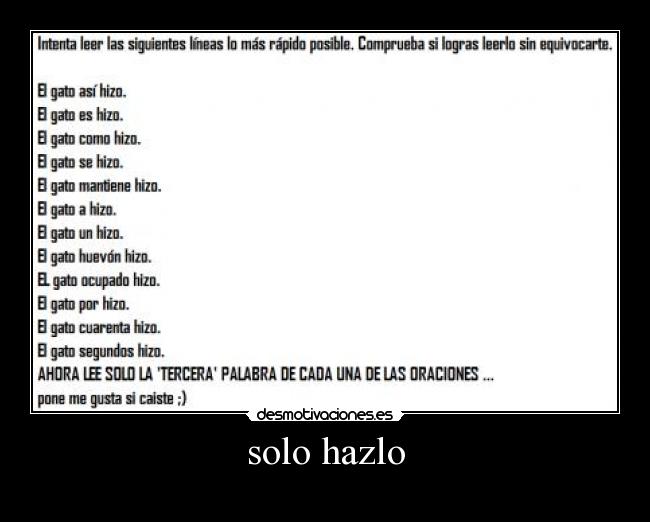 solo hazlo -
