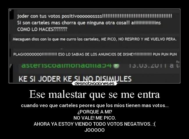 Ese malestar que se me entra - 