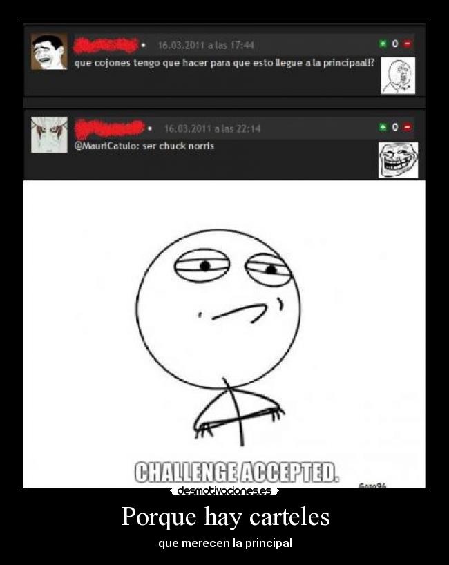 Porque hay carteles - que merecen la principal