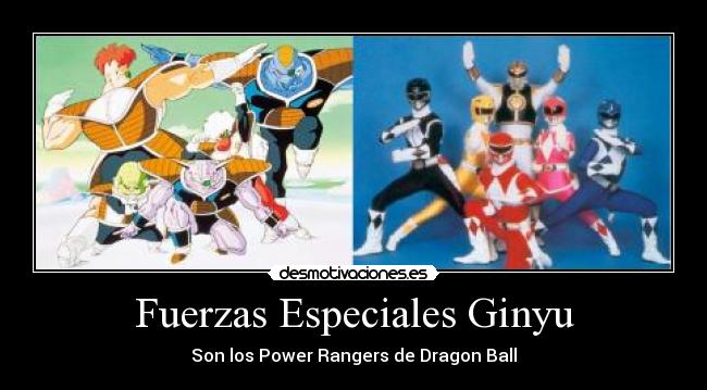 carteles power rangers ginyu desmotivaciones