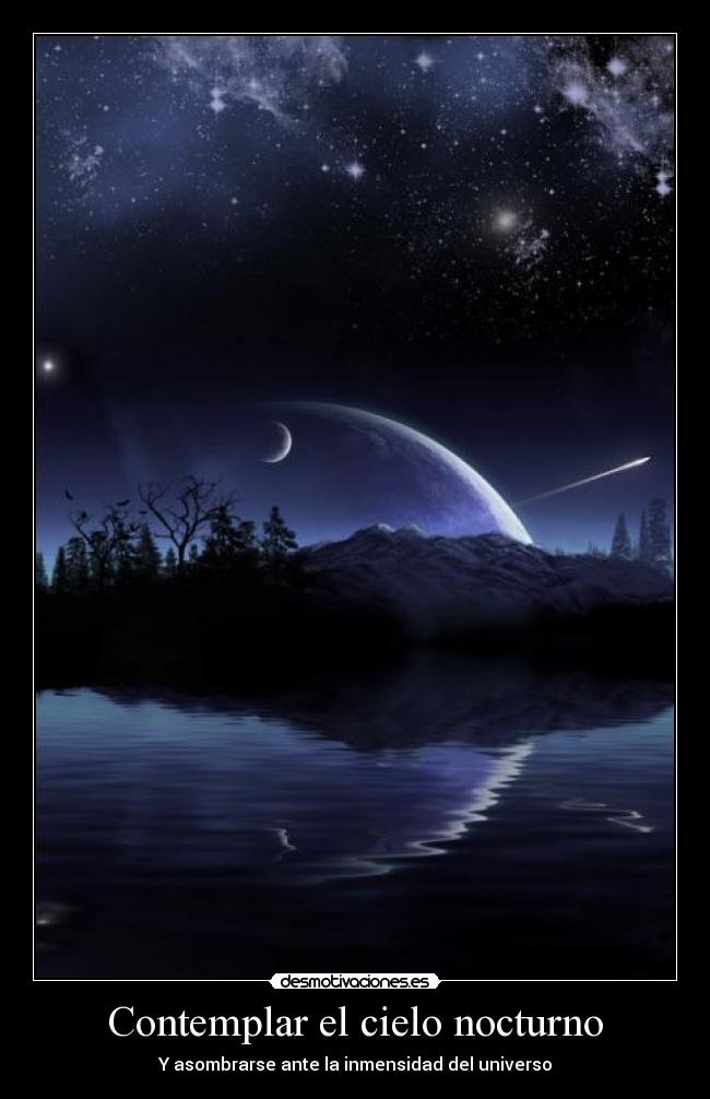Contemplar el cielo nocturno -