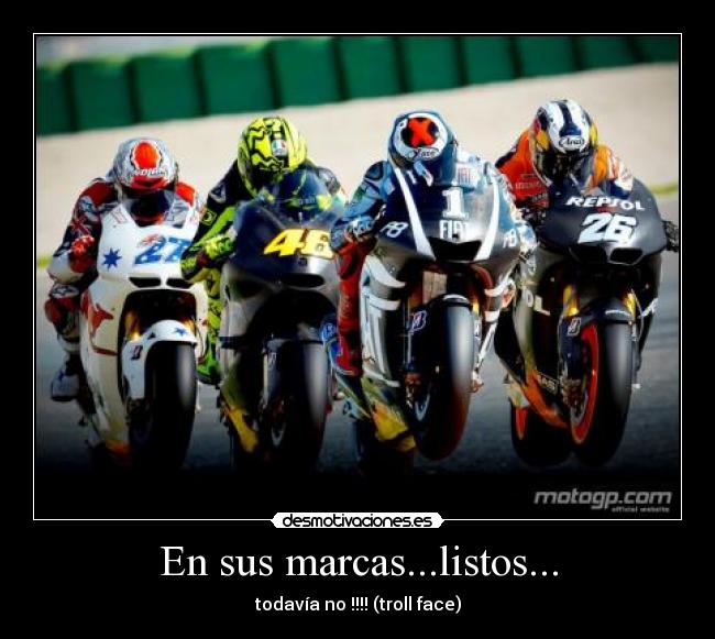 En sus marcas...listos... -