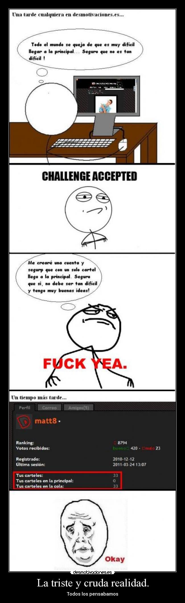 La triste y cruda realidad. - 