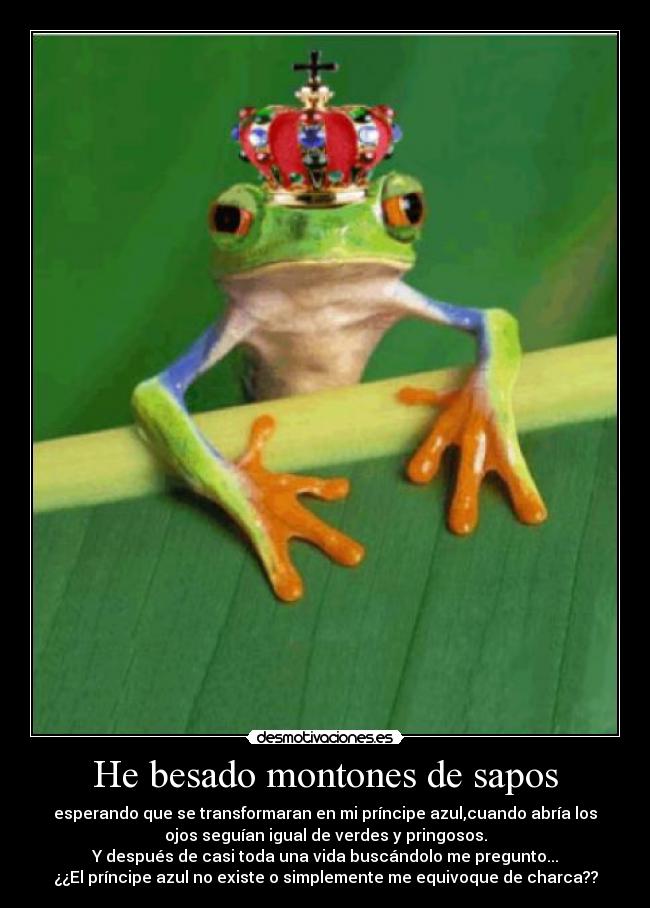 He besado montones de sapos - 