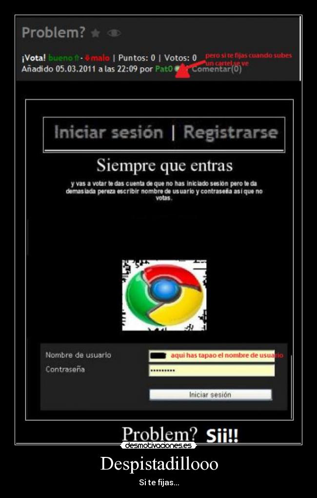 carteles fijas problem despistado desmotivaciones