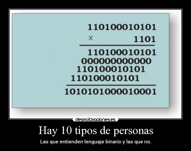 Hay 10 tipos de personas - 