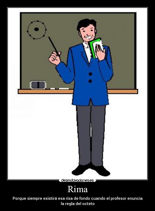 carteles profesor regla del octeto desmotivaciones