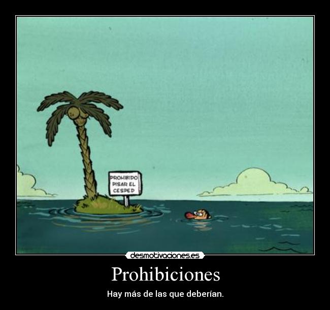 carteles prohibiciones oasis desmotivaciones