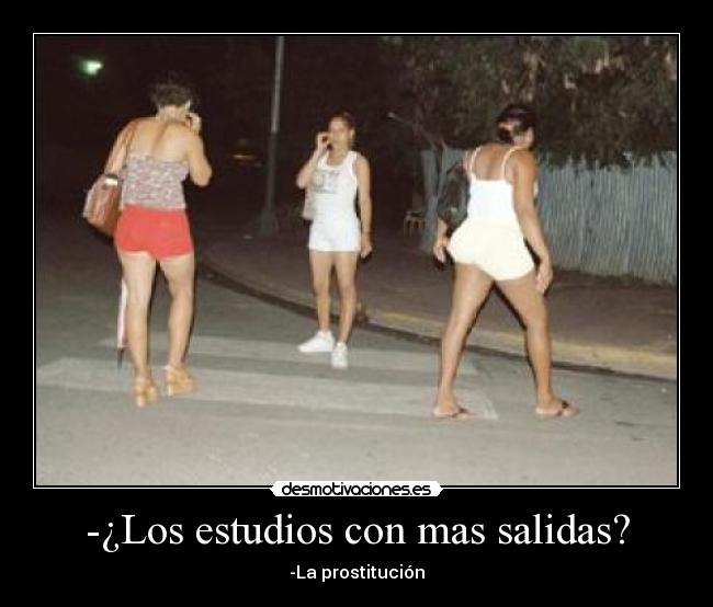 -¿Los estudios con mas salidas? - -La prostitución