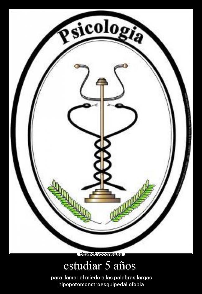 estudiar 5 años  - para llamar al miedo a las palabras largas hipopotomonstroesquipedaliofobia