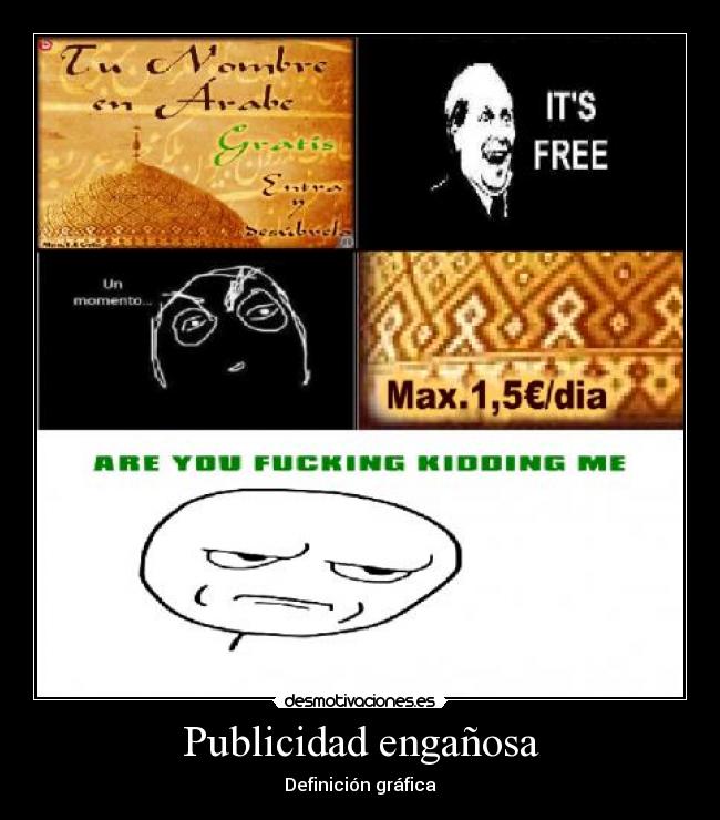 Publicidad engañosa - Definición gráfica