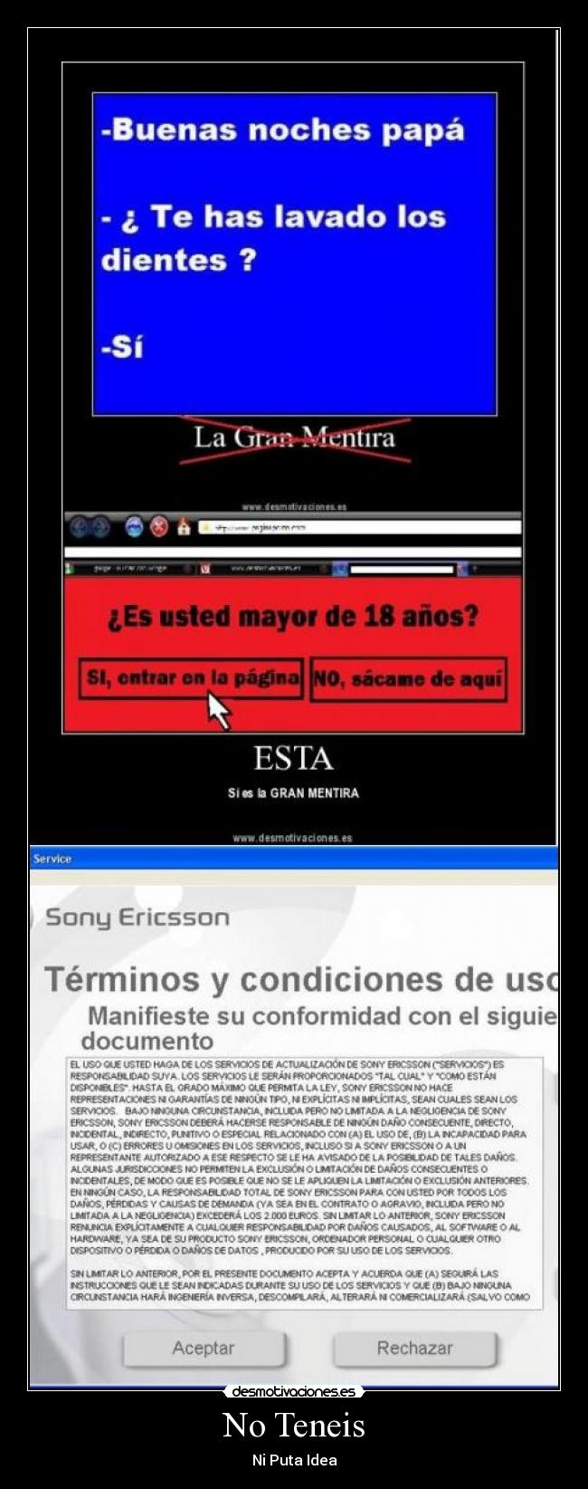 carteles puta idea mentira terminos desmotivaciones