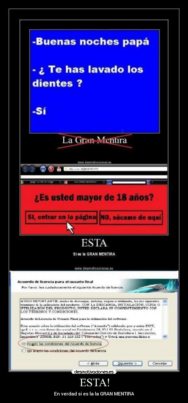 carteles gran mentira desmotivaciones