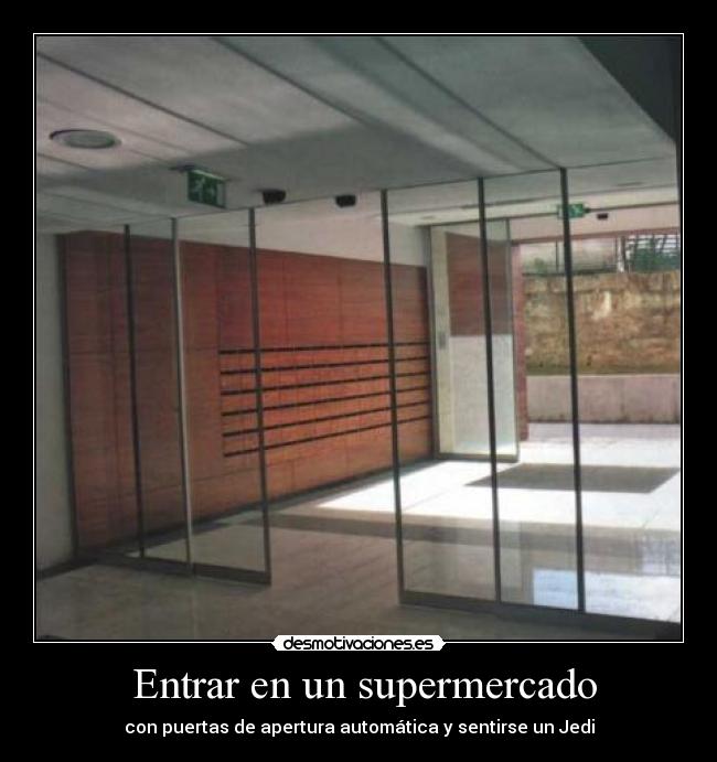 carteles puertas automaticas jedi desmotivaciones