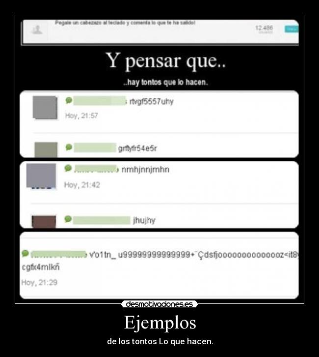 Ejemplos - de los tontos Lo que hacen.